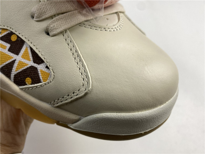 air jordan 6 retro quai54 sail brown (2020) cz4152-100