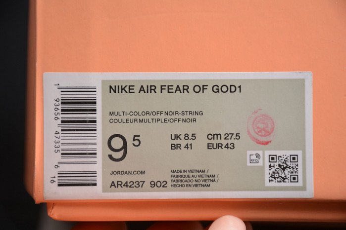 nike air fear of god 1 string "the question" ar4237-902