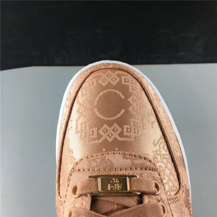air force 1 low clot rose gold silk  cj5290-600
