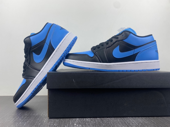 air jordan 1 low black university blue 553558-041