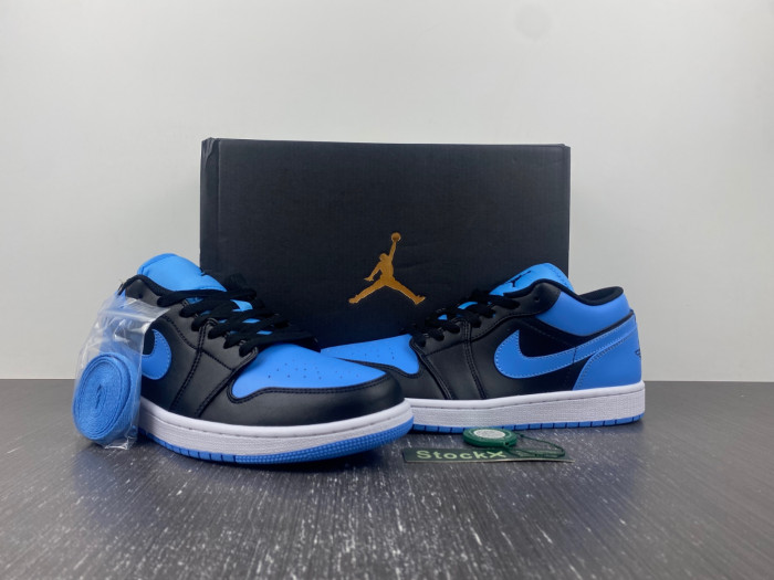 air jordan 1 low black university blue 553558-041
