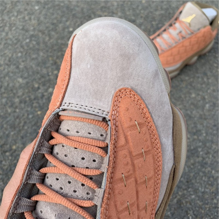 clot x air jordan 13 low sepia stone/canteen-terra blush at3102-200