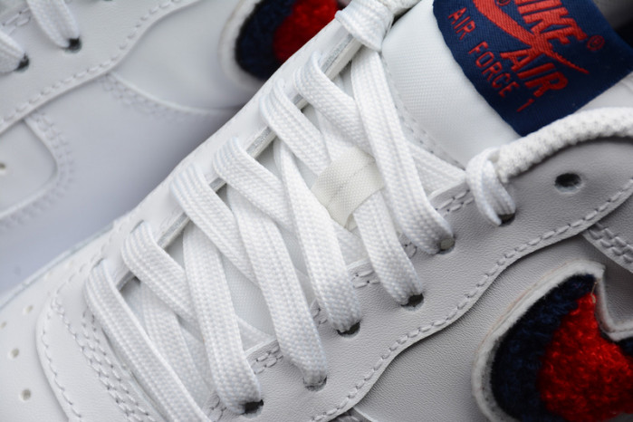 nike air force 1 low l0vt8 3d chenille white red blue 823511-106