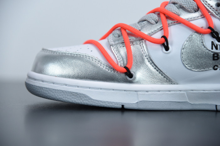 off white x nike dunk sb low silver white ct0856-800