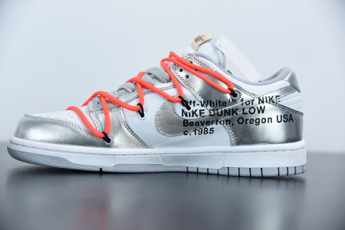 off white x nike dunk sb low silver white ct0856-800