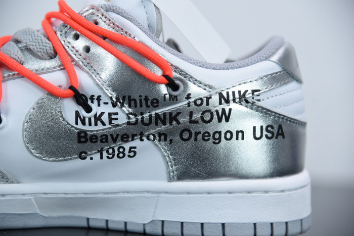 off white x nike dunk sb low silver white ct0856-800