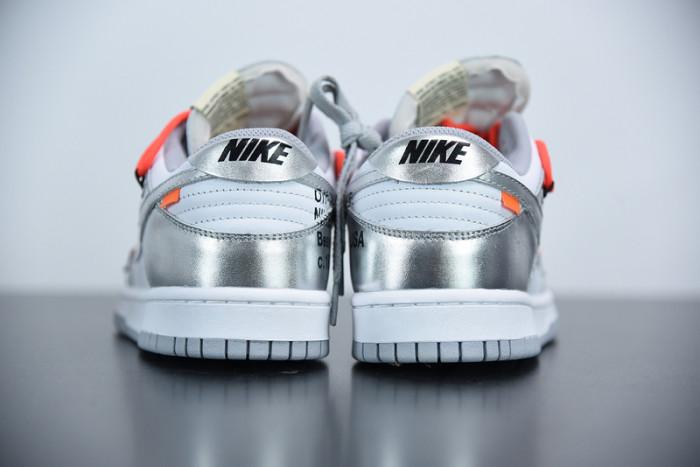 off white x nike dunk sb low silver white ct0856-800