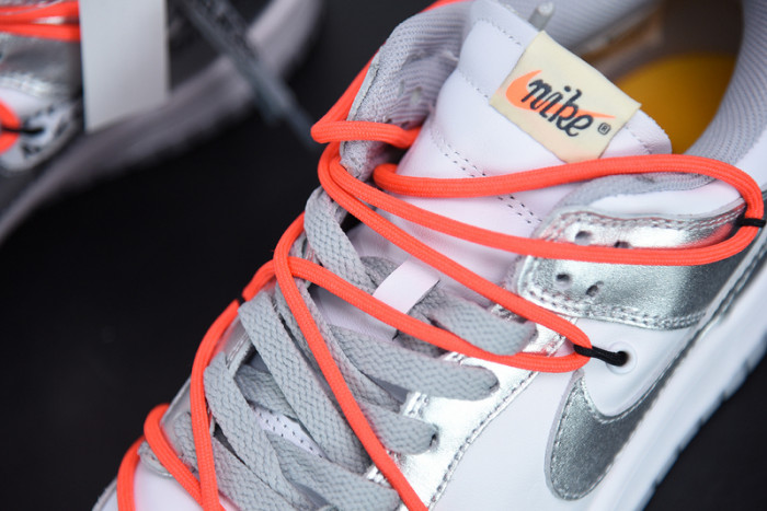 off white x nike dunk sb low silver white ct0856-800