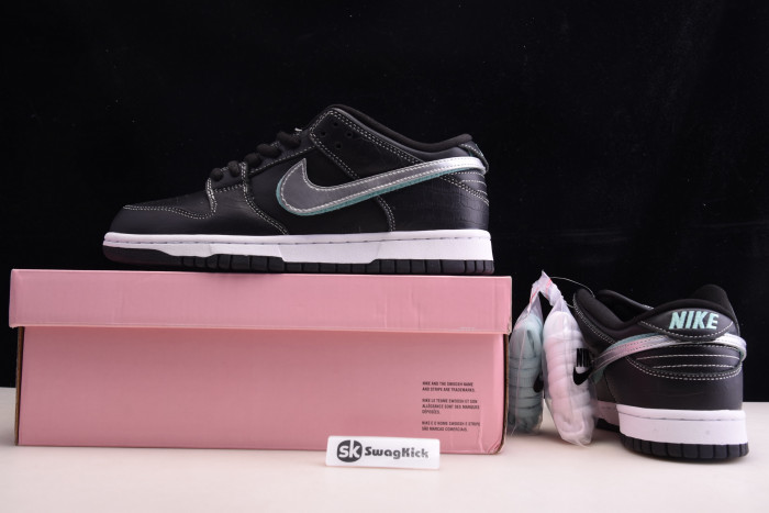 nike sb dunk low Di*m*nd s*pply co black Di*m*nd bv1310-001