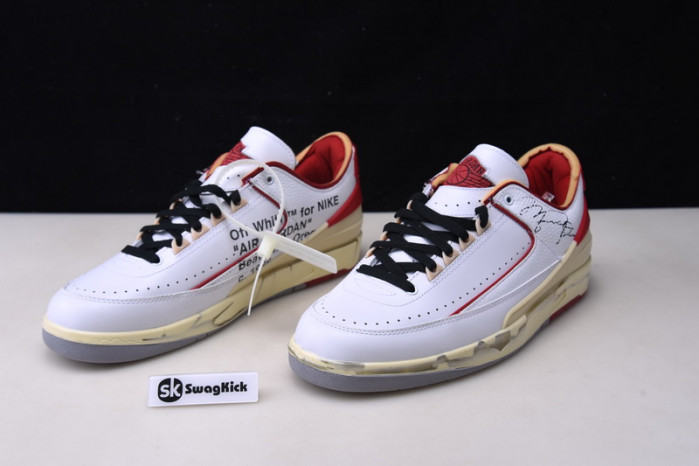 ofw x air jordan 2 low white red dj4375-106