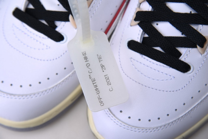 ofw x air jordan 2 low white red dj4375-106