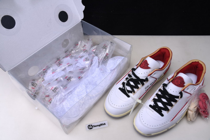 ofw x air jordan 2 low white red dj4375-106