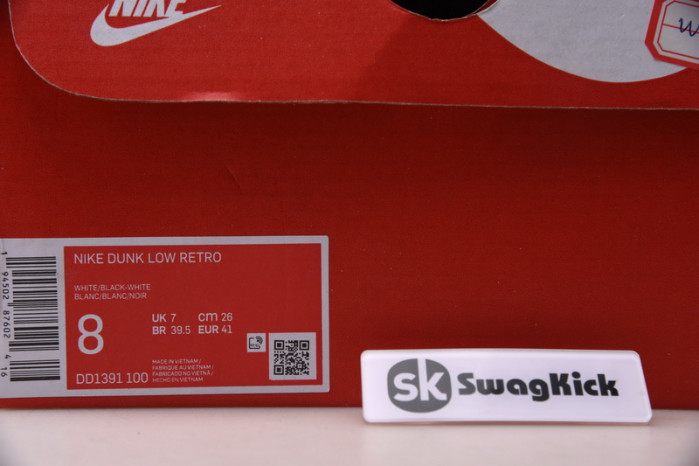 dunk low retro white black (2021) shoes dd1391-100