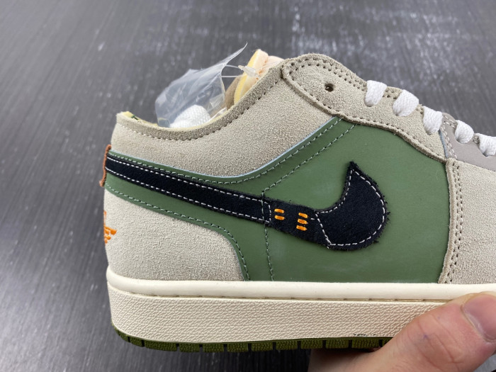 air jordan 1 low craft se “light olive” fd6819-300