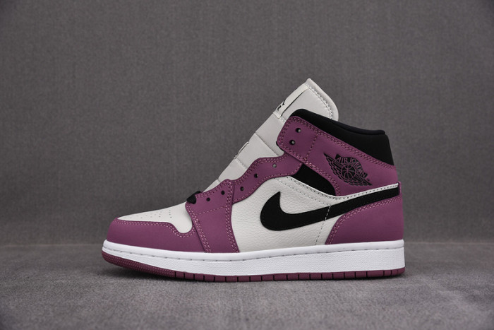 air jordan 1 mid berry white black dc7267-500