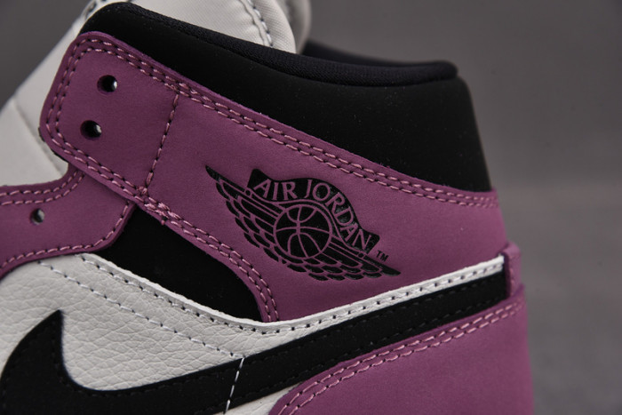 air jordan 1 mid berry white black dc7267-500