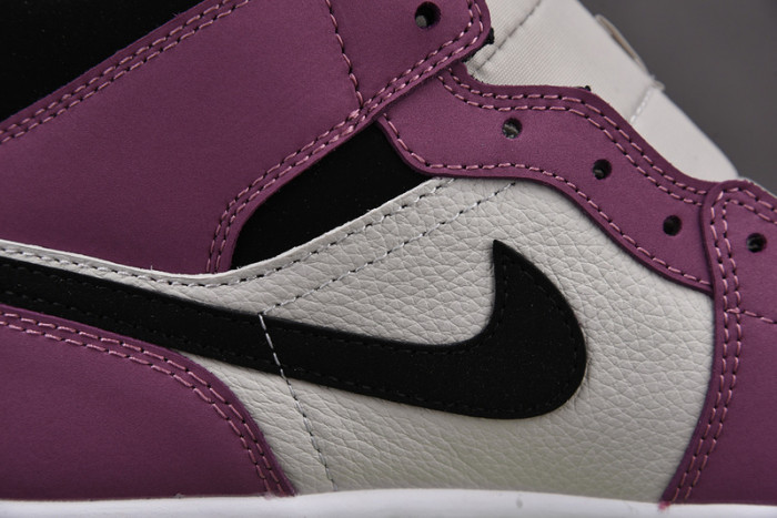 air jordan 1 mid berry white black dc7267-500