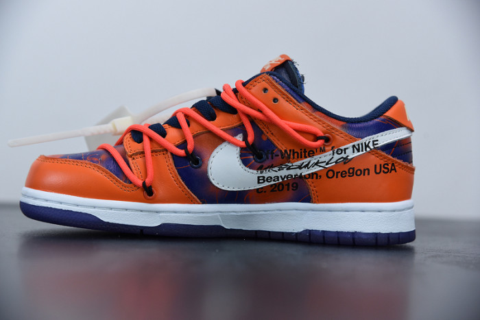 ofw x nike sb dunk low orange perple white  ct0856-801