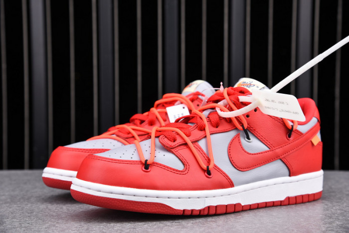 nike dunk low ofw university red  ct0856-600