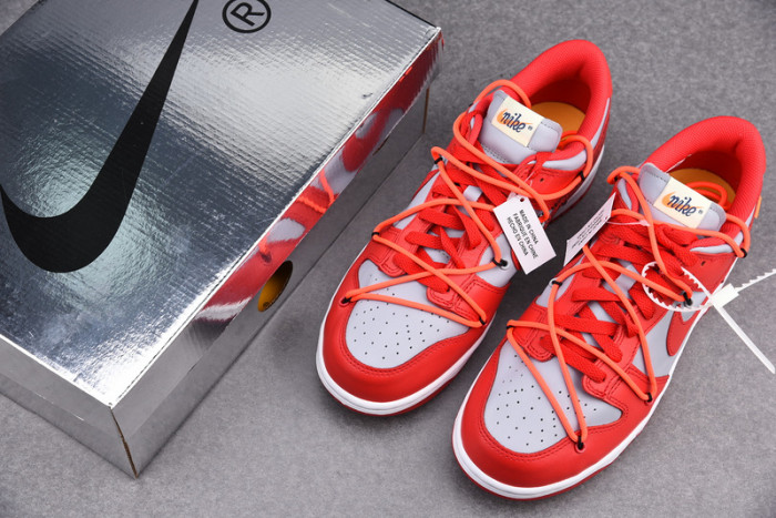 nike dunk low ofw university red  ct0856-600