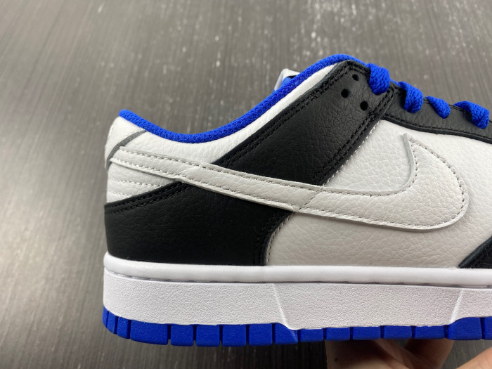 nike dunk low white black blue fd9064-110