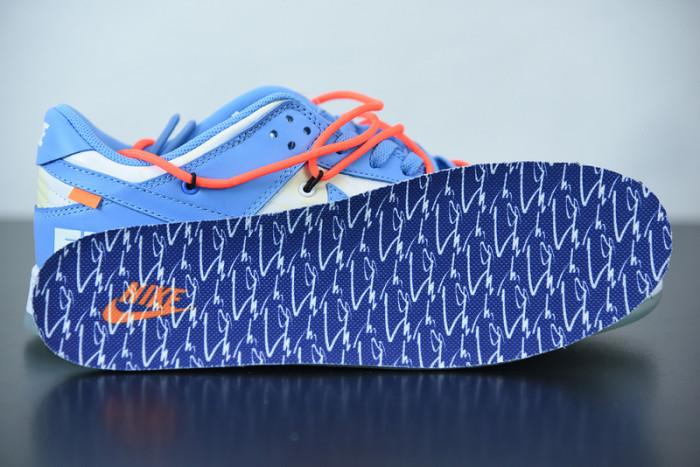 ofw x nike dunk low white blue ct0856-403