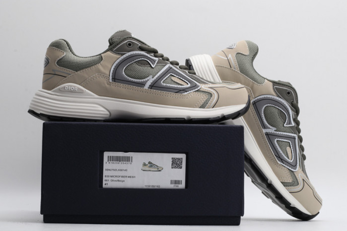 b30 sneaker olive mesh and cream