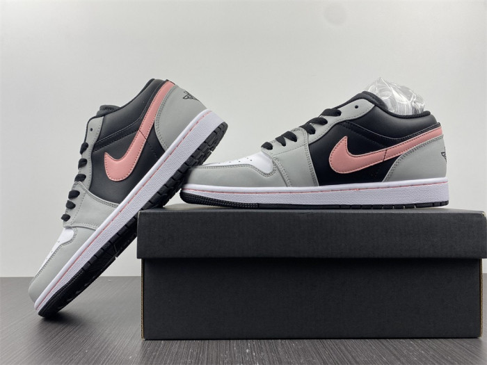 jordan 1 low black grey pink - 553558-062