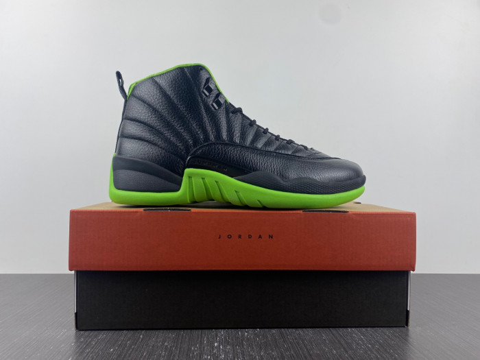 air jordan 12 black and green