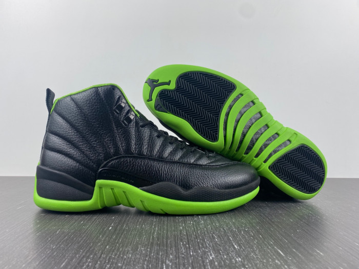 air jordan 12 black and green