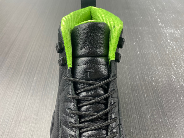 air jordan 12 black and green