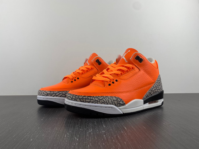 nike air jordan 3 retro orange white cement grey ct8532-801