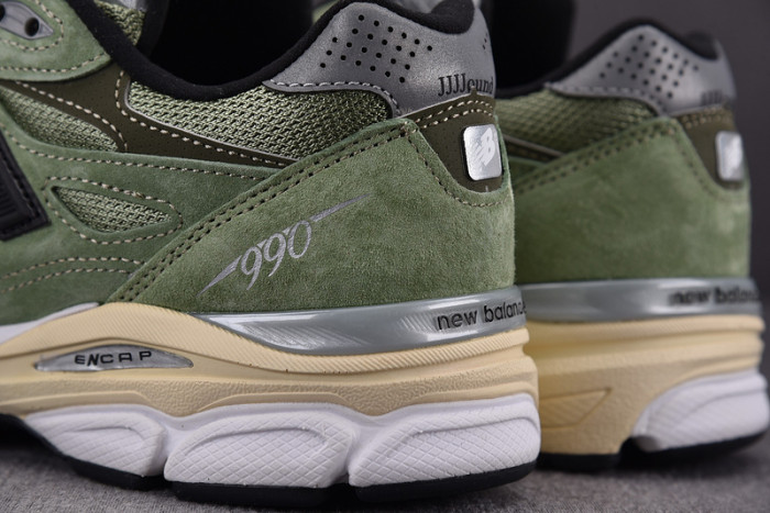 jjjjound x new balance 990v3 olive m990jd3