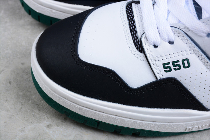new balance 550 white green black - bb550le1