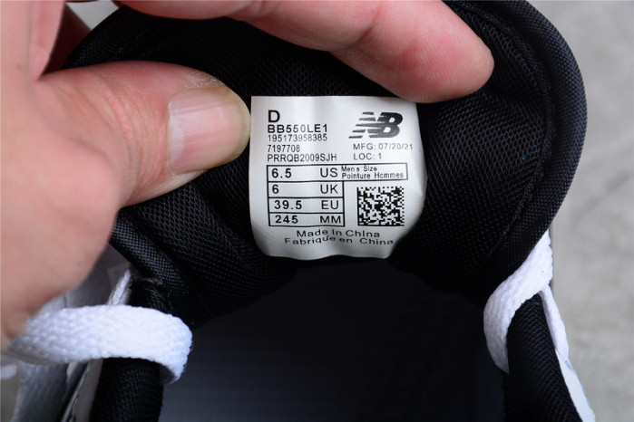 new balance 550 white green black - bb550le1