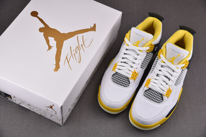 air jordan 4 wmns "vivid sulfur" aq9129-101