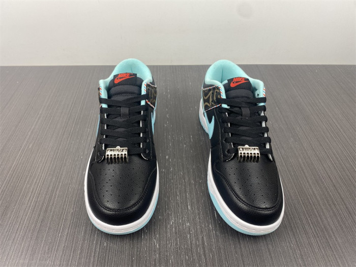 nike dunk low se barber shop black - dh7614-001