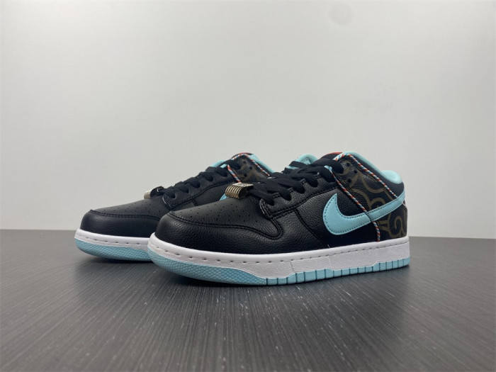 nike dunk low se barber shop black - dh7614-001