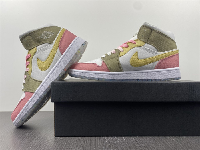 jordan 1 mid se pastel vivid green grind  - dj0338-100