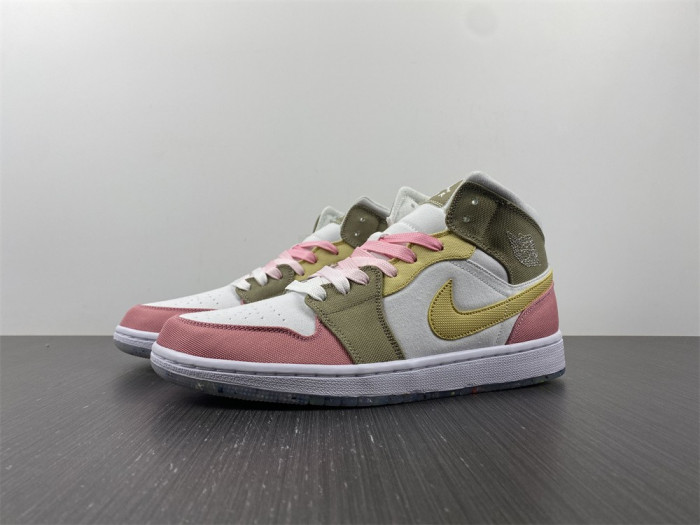 jordan 1 mid se pastel vivid green grind  - dj0338-100