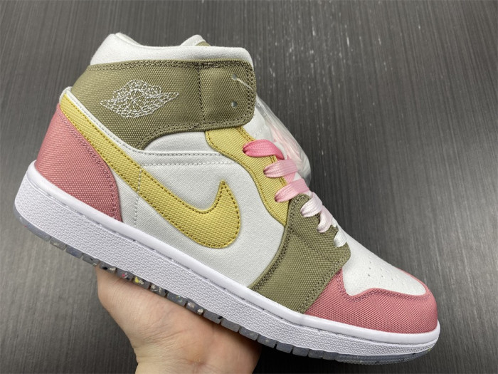 jordan 1 mid se pastel vivid green grind  - dj0338-100