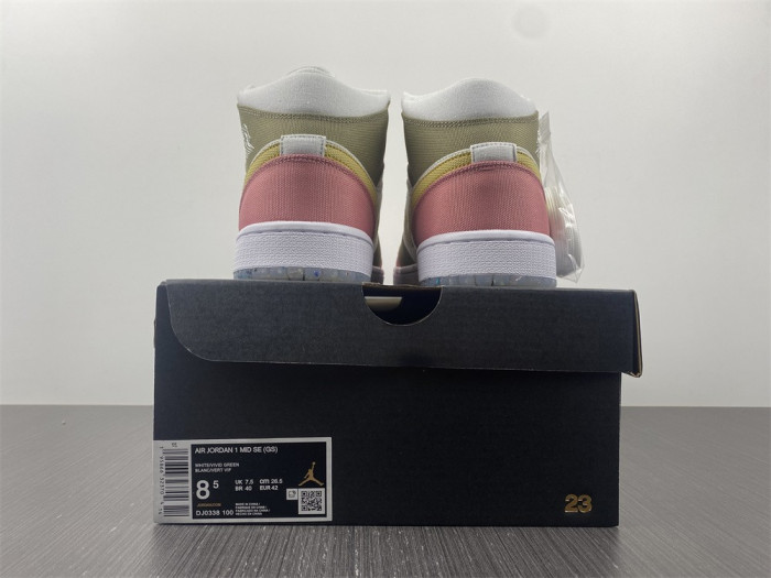 jordan 1 mid se pastel vivid green grind  - dj0338-100