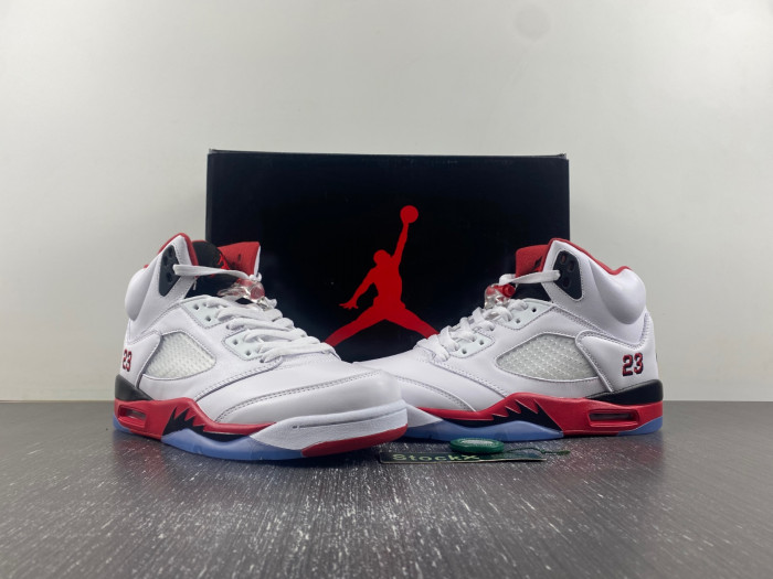 air jordan 5 retro fire red black tongue (2013) 136027-120