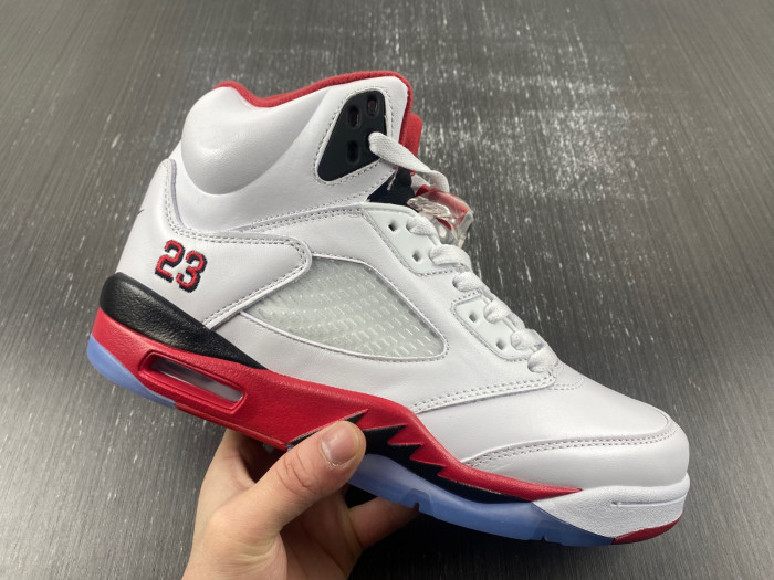 air jordan 5 retro fire red black tongue (2013) 136027-120