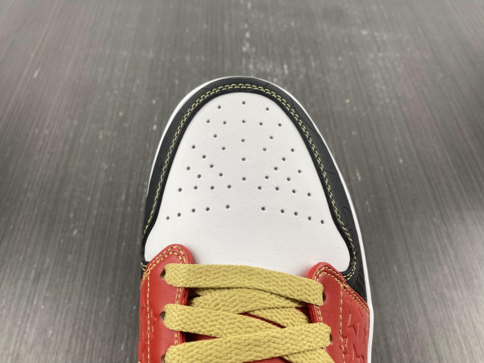 jordan 1 mid xq white black sport red - dv0576-176