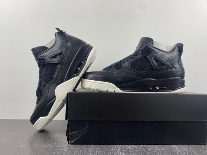 air jordan 4 retro premium "pinnacle" black/sail 819139-010
