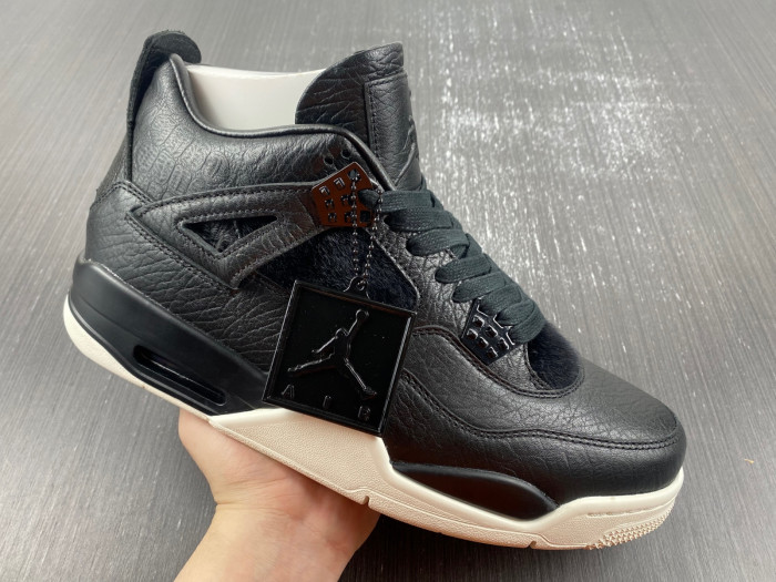 air jordan 4 retro premium "pinnacle" black/sail 819139-010