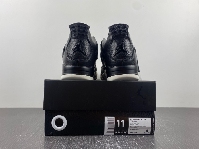 air jordan 4 retro premium "pinnacle" black/sail 819139-010
