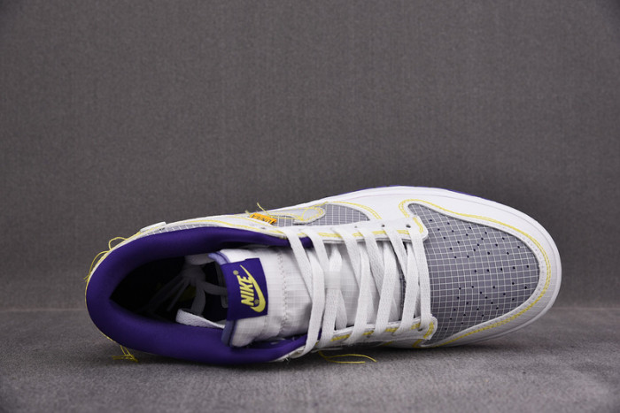 union nike dunk low purple gold dj9649-500