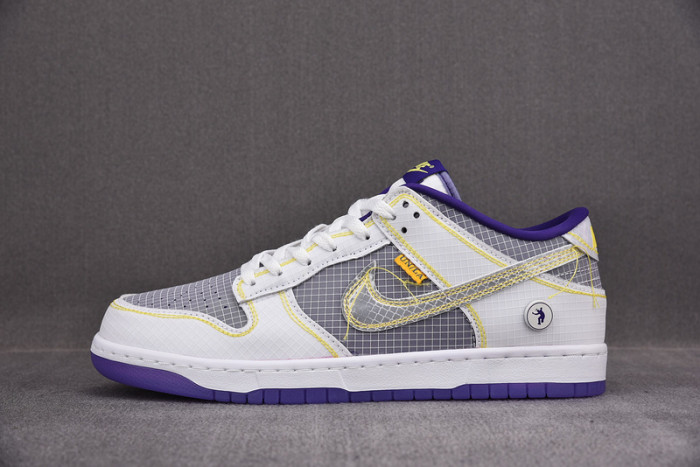 union nike dunk low purple gold dj9649-500